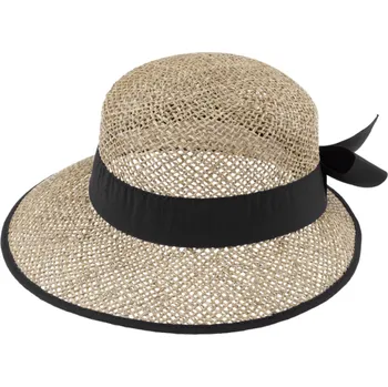 Kšiltovka Fiebig - Headwear since 1903 Slaměný klobouk - kšiltovka proti slunci - Fiebig - mořská tráva s černou stuhou Velikost: 59 cm (L)