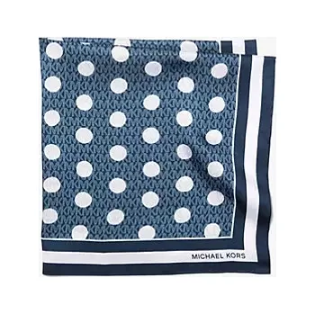 Šála Michael Kors dámský šátek Polka modrý