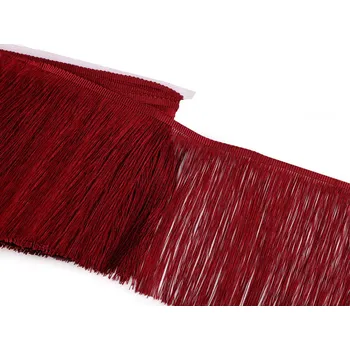 Třásně lesklé šíře 18 cm, barva 5 (48) bordó