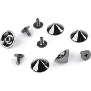 Ozdobný šroubovací hrot / nýt / nožičky na kabelky Ø13 mm, barva 3 nikl černý