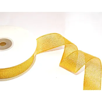 Stuha Stuha lurexová metalická, WB7014, šíře 25 mm/ návin 32 m