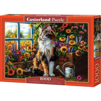 Puzzle Puzzle Castorland 1000 dílků - Blooming Cat Meditation