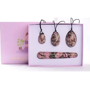 Jadeitové masážní vajíčko pro kegel cvičení | posílení pánevního dna 4 ks - ArmyGreen