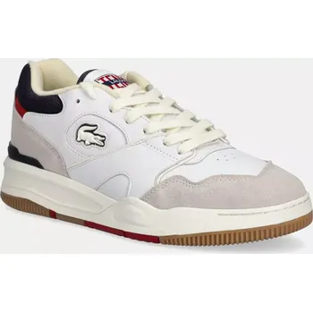 Pánské tenisky Kožené tenisky Lacoste LINESHOT pánské, bílá barva, 48SMA0102 00X, EUR 45