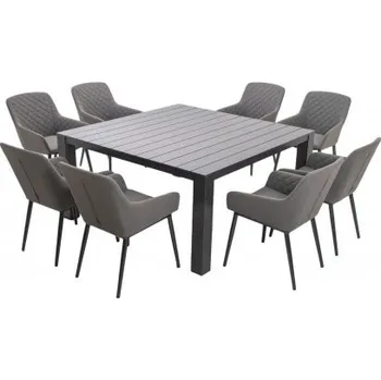 Zahradní sestava Doppler PRATO PARIS pevné šedé - luxusní zahradní souprava 8+1