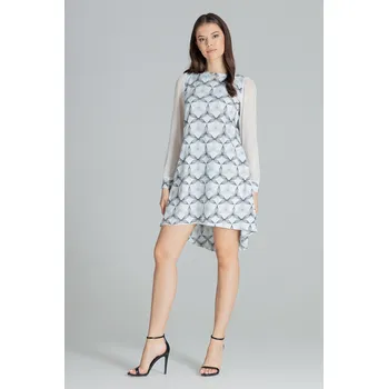 Dámské šaty Šaty se síťovanými rukávy L082 Pattern 114 Velikost: L