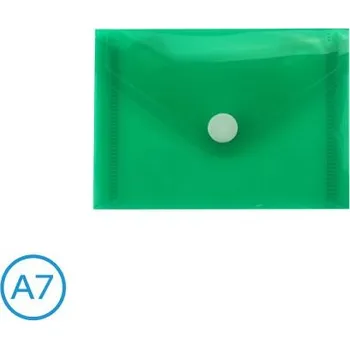 Obal spisový s klopou a drukem A7 LUMA, zelený [A]
