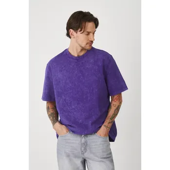 Bavlněné tričko Medicine pánské, fialová barva RS25.TSM092 45X, vel. M
