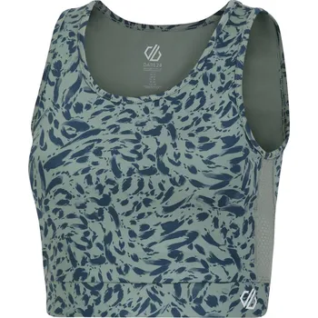 Podprsenka Sportovní podprsenka Dare 2b Move Longline Bra Velikost podprsenky: XS / Barva: zelená/modrá