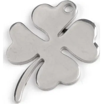 Přívěsek Přívěsek / mezidíl z nerezové oceli vločka, strom života, čtyřlístek, list, barva 3 platina čtyřlístek