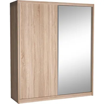 Šatní skříň Šatní skříň MACI | 208 cm | se zrcadlem | sonoma