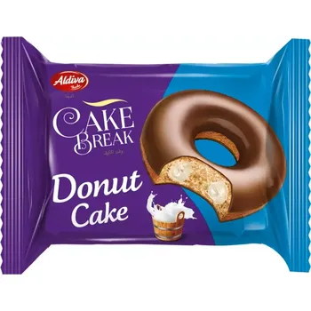 Donut DONUT CAKE 40 g s mléčnou náplní - balení 24 ks (Jemné pečivo s karamelovou náplní / v polevě)