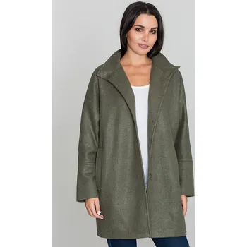 Dámský kabát Zelený kabátek s podšívkou M589 Olive Velikost: M