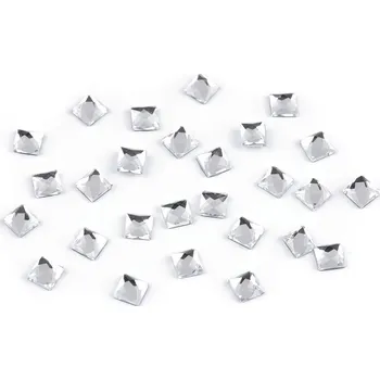 Nažehlovací kamínky hotfix čtvereček celoplošné broušení 4x4 mm