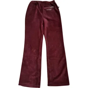 Dívčí flísové kalhoty SMLH-01, vínová, mírně rozšířené, vel. 152