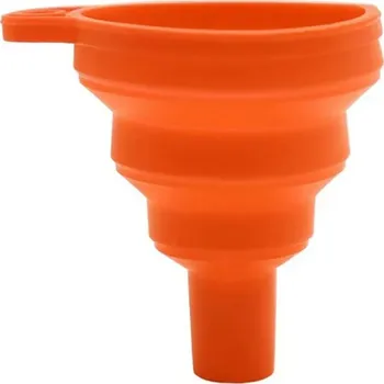 Skládací silikonový trychtýř na vodu a tekutiny | kuchyňský trychtýř, silikonový doplněk - pomerančový