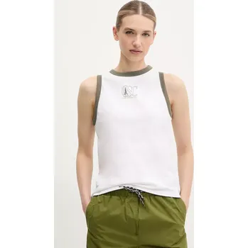 Bavlněný top Columbia Rolling Bend bílá barva, 2119981 00X, vel. S