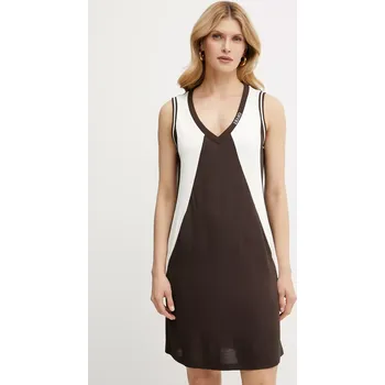 Dámské šaty Šaty Liu Jo hnědá barva, mini, přiléhavé, TA5277 J4883 TA5277.J4883 89A, vel. XS