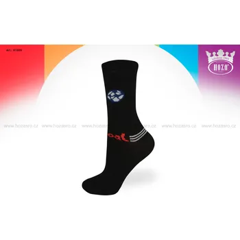 Hoza Dětské ponožky - míč s kopačkou - H1809 Barva: černá, Velikost: 23-26