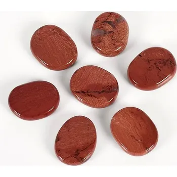 Přírodní čakrové kameny 30x22x7 mm | energetický krystal, duchovní energie 7 ks - červený jaspis