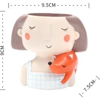 Květináč Vílí květináč pro sukulenty | dekorace, květináč - pomerančový