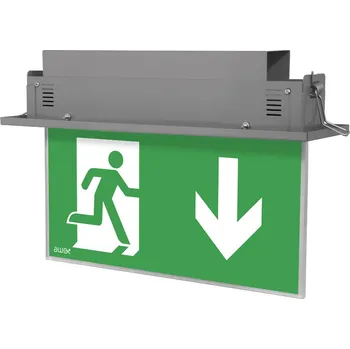 Nouzové osvětlení MODUS PLEXI LED 1W LED BASIC IP20 3h , svítící při výpadku, šedé OZN/PL/1W/E/3/SE/X/GR