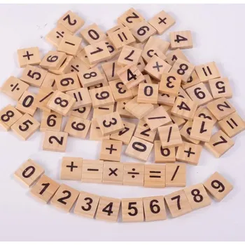 Dřevěná hračka Dřevěné písmenkové kostky pro tvoření a dekorace | dřevěná sada, dekorační kostky - Čísla