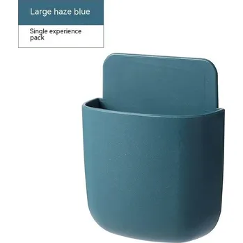 Úložný box Nástěnný držák na ovladače a telefon bez vrtání | nástěnný držák, úložný box - Modrý