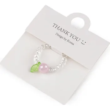 Náramek Prsten pružný z broušených korálků s AB efektem, malé, 2 růžová nejsv.