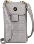 Crossbody koženková mini dámská peněženka/kabelka Cavaldi M-16-1415 ŠEDÁ