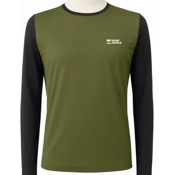Pánské oblečení triko MONS ROYALE TARN MERINO BIKE WIND JERSEY WMNS fern / 9 iron Velikost: S