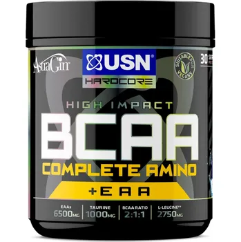 Aminokyselina USN BCAA Complete Amino 400 g modrá malina