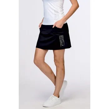 Dámská sukně Funkční sportovní černá dámská sukně s kapsami a potiskem 160 lom velikost S