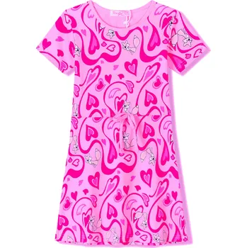 Dívčí šaty DÍVČÍ ŠATY tm.růžové Kugo DS9398
