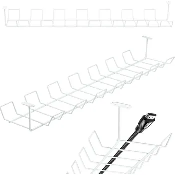 Organizér kabelů Interlook ZW-J725 | Organizér kabelů pod desku stolu | bílý