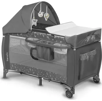 Dětská postýlka Lionelo - Cestovní postýlka SVEN PLUS šedá