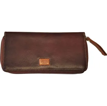 DD EL 600 hnědá dámská kožená peněženka hnědá
