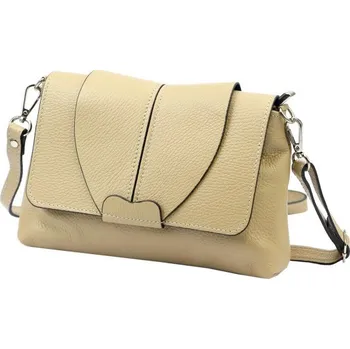 Kabelka Kožená kabelka Luka 24-005 DOLLARO - tmavě béžová