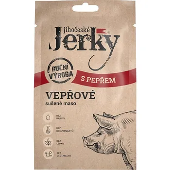 Sušená potravina Jihočeské Jerky Vepřové s pepřem 20g