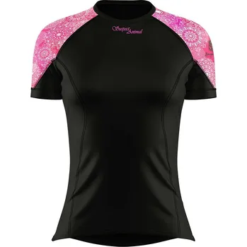 Dámské termoprádlo Dámské funkční triko krátký rukáv PINK MANDALA černá Bamboo Light New