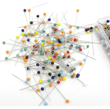 100 ks Barevné perlové špendlíky na šití | špendlíky, šicí pomůcky