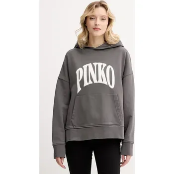 Dámská mikina Bavlněná mikina Pinko dámská, šedá barva, s potiskem, 104623 A2CU 104623.A2CU 90Y, vel. M