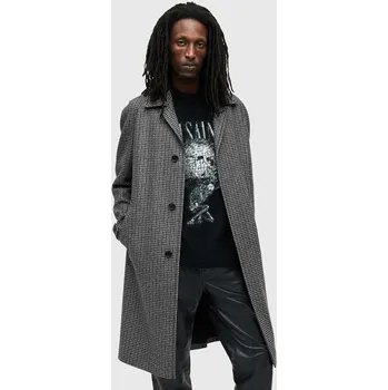 Dámský kabát Vlněný kabát AllSaints GOODMAN šedá barva, přechodný, M017OB 90X, vel. 36