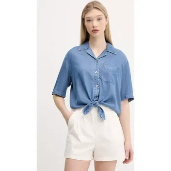 Košile Tommy Jeans DW0DW20603 modrá 55J, vel. S