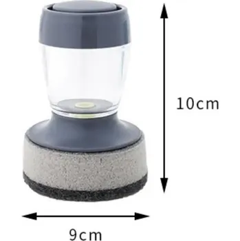 Kartáč na nádobí Kartáč s dávkovačem na nádobí bez dření a plýtvání | kuchyňský kartáč, čistící kartáč - 02