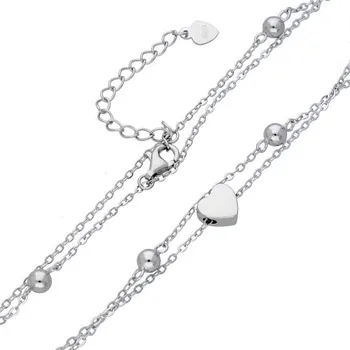 Náramek Goldstore Stříbrný náramek na nohu vrstvený Váha: 3.60 g, Délka: 24-28 cm