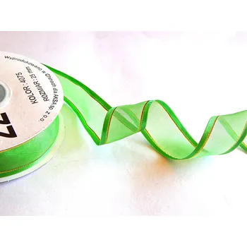 Stuha Stuha šifonová ozdobná s lurexem, WOA4075, šíře 38 mm/ návin 22 m