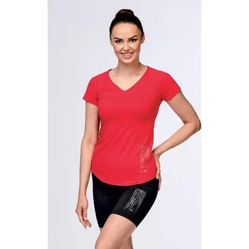 Funkční červené dámské tričko s potiskem 73 lom velikost 3XL