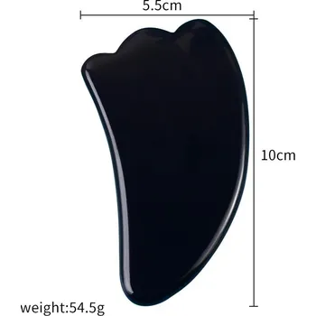 Masážní přístroj Masážní kámen gua sha z obsidiánu | masážní pomůcka, péče o pleť - Zlato