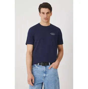 Pánské tričko Bavlněné tričko Medicine pánské, tmavomodrá barva, s potiskem RS25.TSM715 59X, vel. S